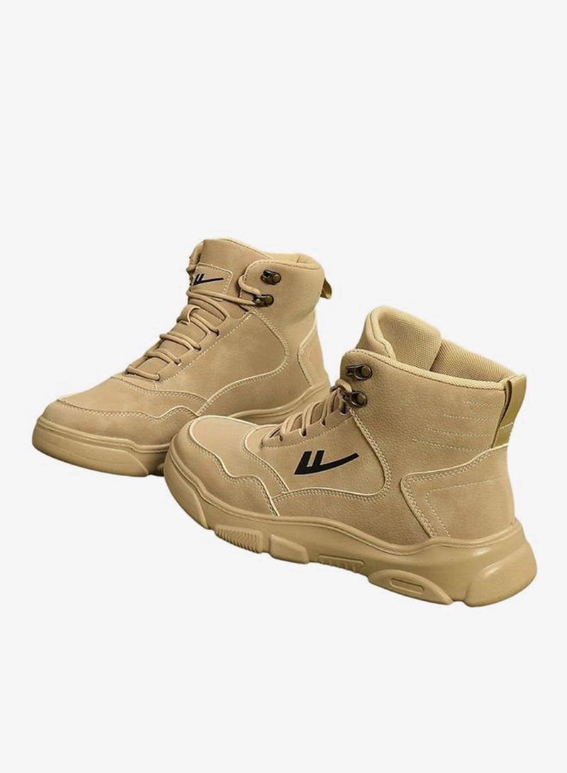 BABAYA Men Logo Detail Lace Up Boots - Image 2